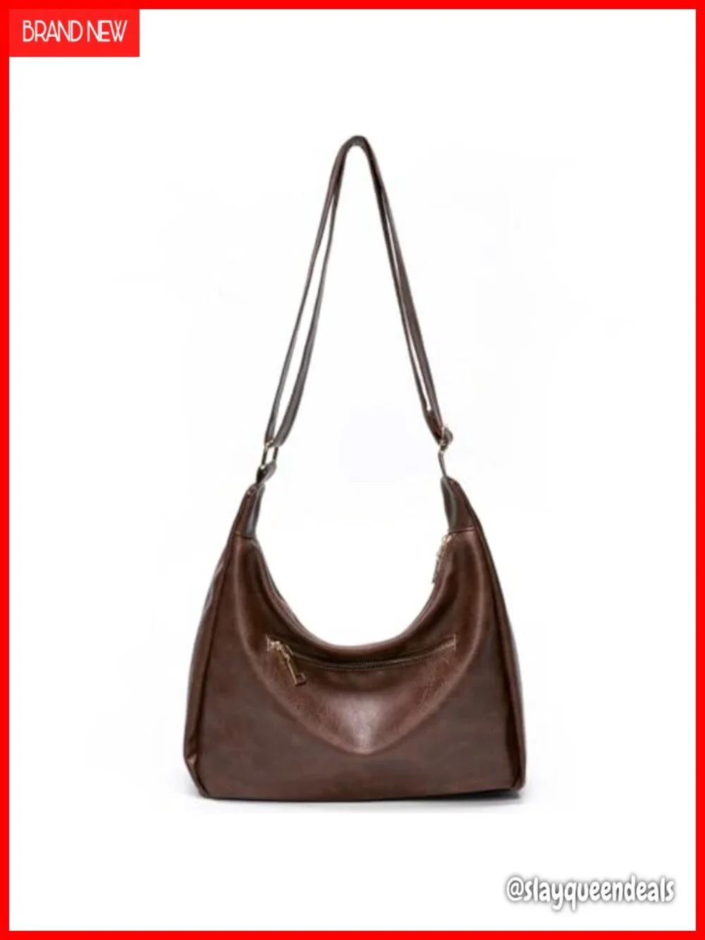 Women's Soft Vegan Leather Slouchy Hobo Shoulder Bag